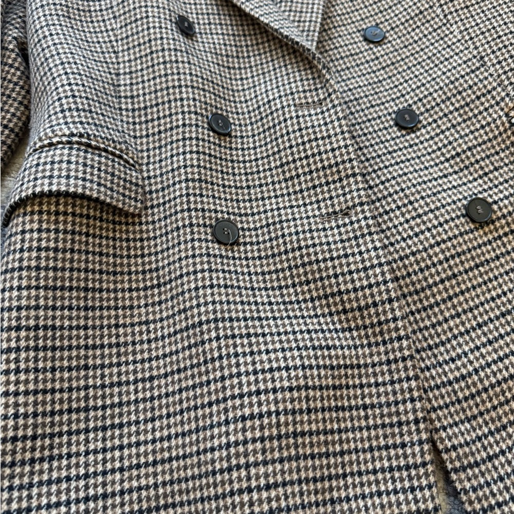 Zara Brown Wool Blazer Tailored Suit Jacket - Picture 2 of 3